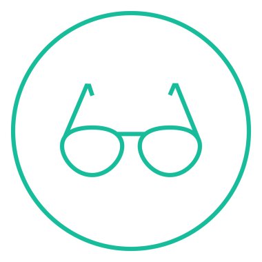 Gözlük çizgisi simgesi.