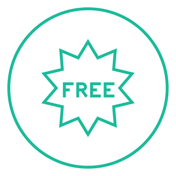 Icono de línea de etiqueta gratis . — Vector de stock