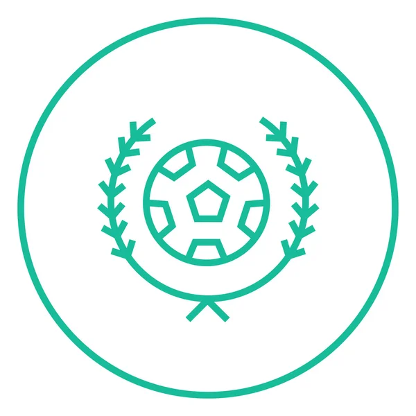 Soccer badge line icon. — Stock Vector