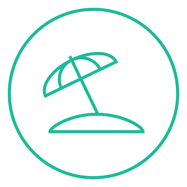 Ikona linii parasola plażowego. — Wektor stockowy
