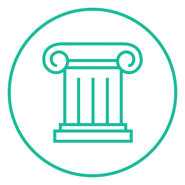Ancient column line icon. — Stock Vector
