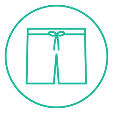 Yüzme şortu çizgi simgesi.