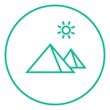 Mısır piramitleri satırı simgesi