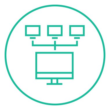 Bilgisayar ağ satırı simgesi.