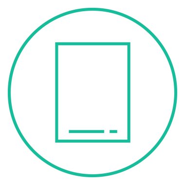 Dokunmatik ekran tablet satırı simgesi.