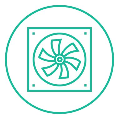 Bilgisayar soğutucu satırı simgesi.