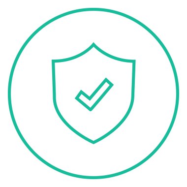 Onay işareti satırı simgesi ile kalkan.