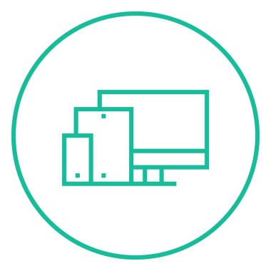 Yanıtlayıcı Web Tasarım Satırı Simgesi.