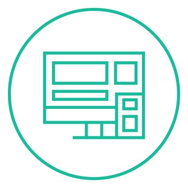 Yanıtlayıcı Web Tasarım Satırı Simgesi.