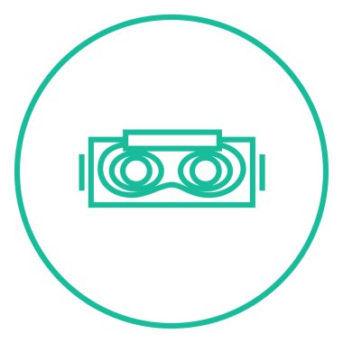 Sanal gerçeklik kulaklık satırı simgesi.