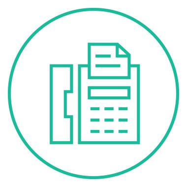 Faks makinesi satırı simgesi.