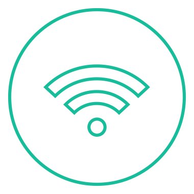 WiFi işareti satırı simgesi.