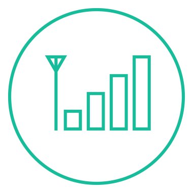 Cep telefonu sinyal işareti satırı simgesi.