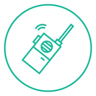 Taşınabilir radyo ayarlama satırı simgesi.