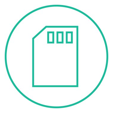 Sim kart satırı simgesi.