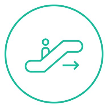 Yol açın, uçak satırı simgesi.