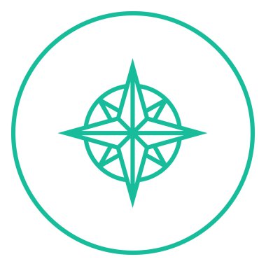 Pusula Rüzgar gülü satırı simgesi.