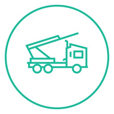 Makine ile vinç ve masa üstü şarj aletler satırı simgesi.