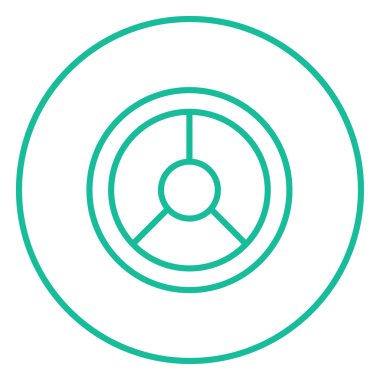 Direksiyon simidi satırı simgesi.