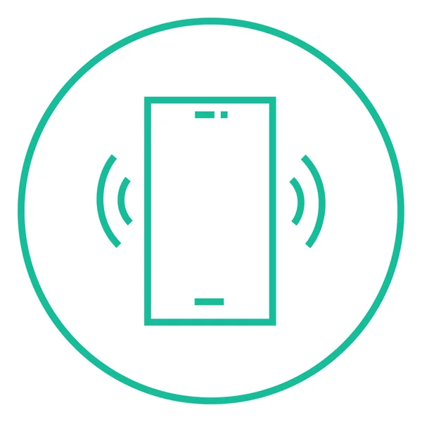 Vibrating phone line icon. — Stock vektor