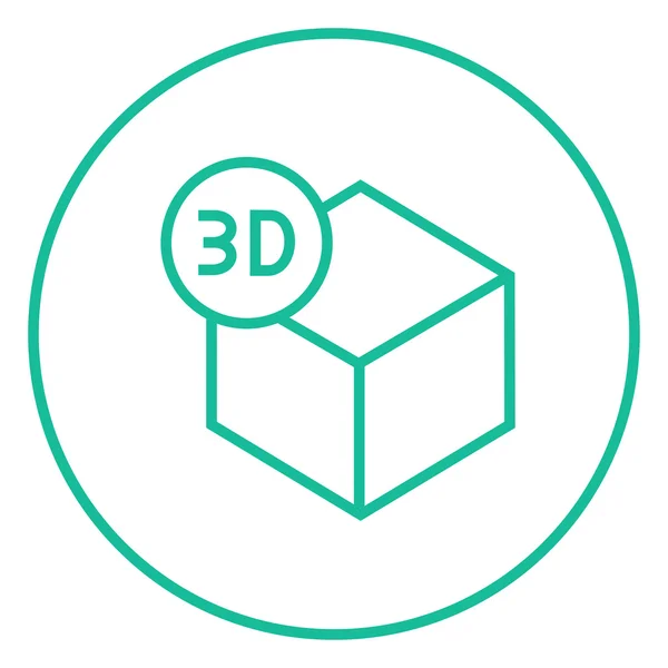 3 D ボックス線アイコン. — ストックベクタ