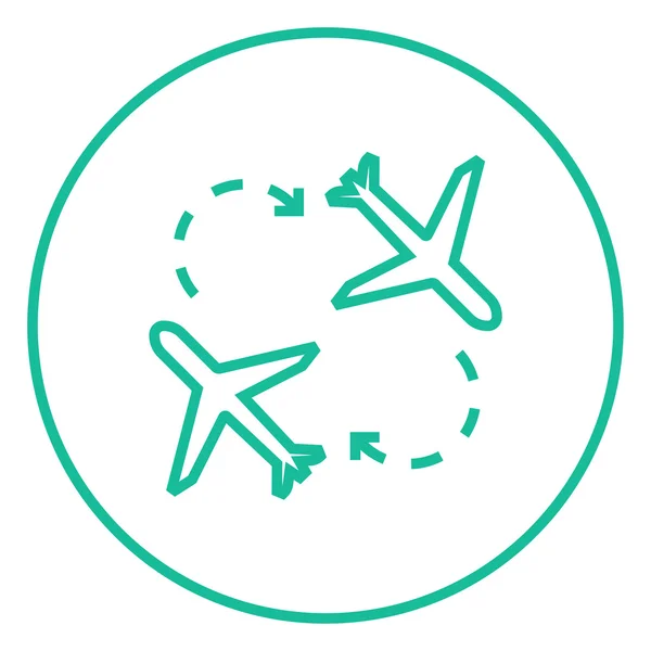 Airplanes line icon. — Stock Vector