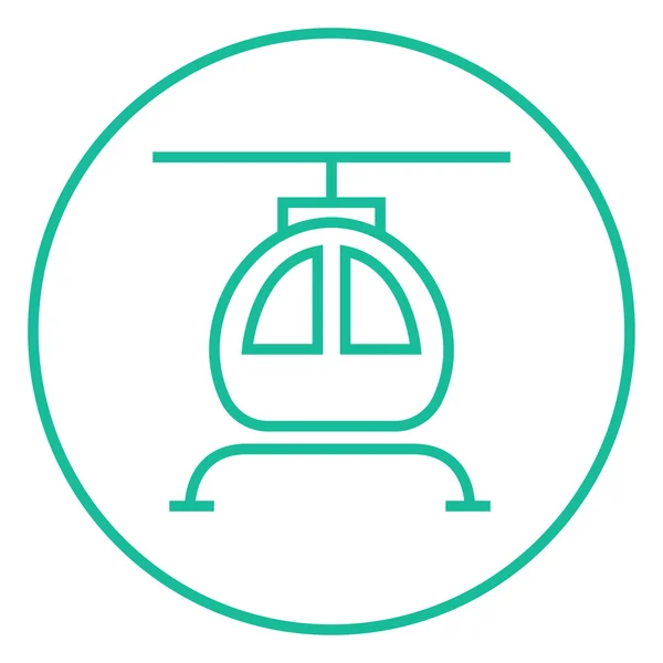 Helicopter line icon. — Stock Vector