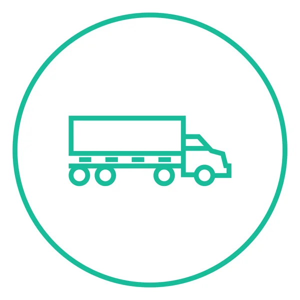 Levering truck lijn pictogram. — Stockvector