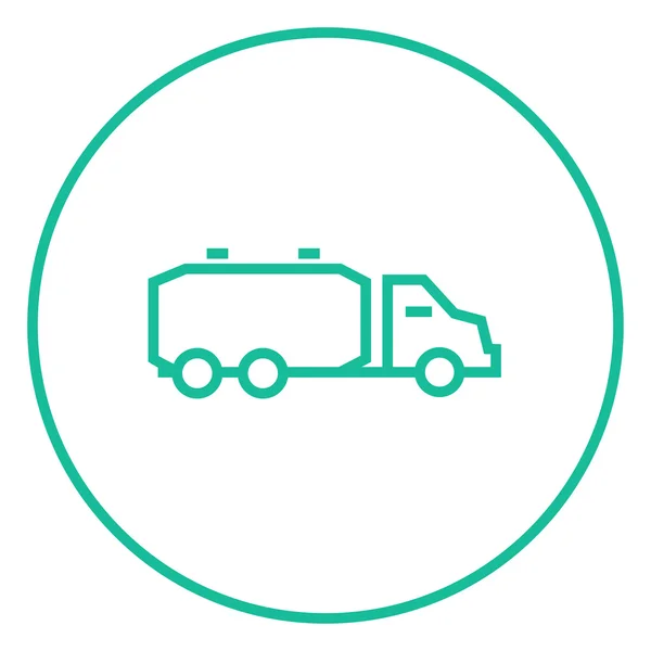 Truck liquid cargo line icon. — Stock Vector