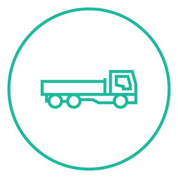 Dump truck lijn pictogram. — Stockvector