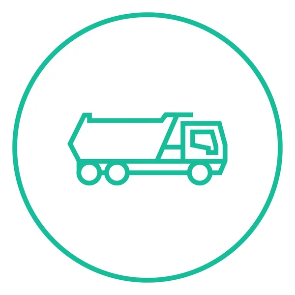 Dump truck lijn pictogram. — Stockvector