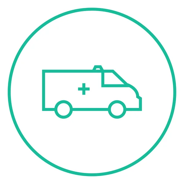 Ambulance auto lijn pictogram. — Stockvector