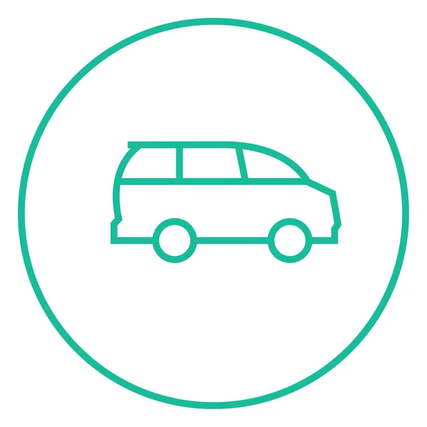 Icono de línea de minivan . — Vector de stock