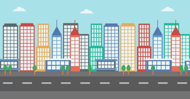 Modern şehir arka plan.