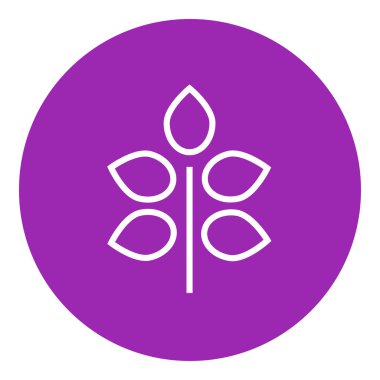 Şube ile yaprakları satırı simgesi.