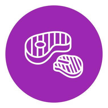 Izgara biftek satırı simgesi.