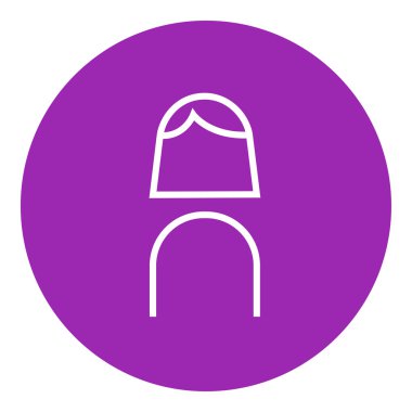 İş kadını satırı simgesi.