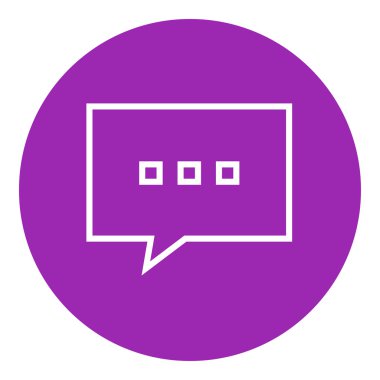 Konuşma kareler satırı simgesi.