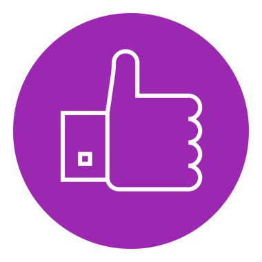 Başparmak yukarı satırı simgesi.