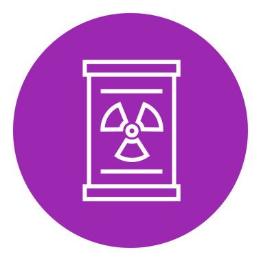 İyonizan radyasyon işareti satırı simgesi ile namlu.