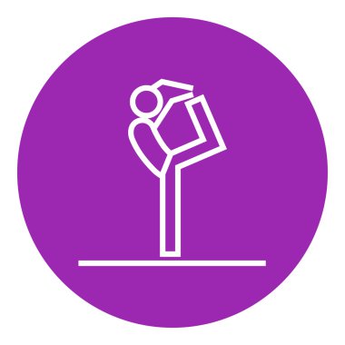 Adam pratik yoga satırı simgesi.