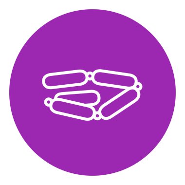 Zinciri sosis satırı simgesi.