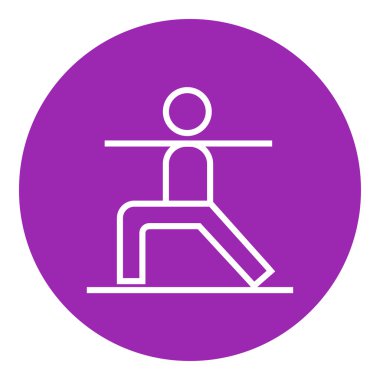 Adam pratik yoga satırı simgesi.