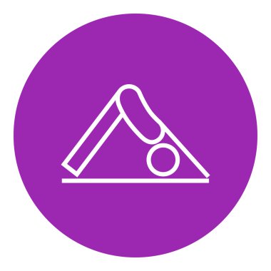 Adam pratik yoga satırı simgesi.