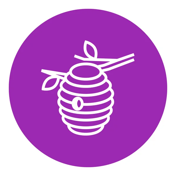 Bee hive line icon. — Stock Vector