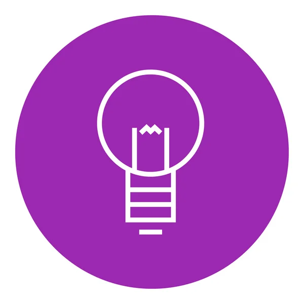 Lightbulb line icon. — Stock Vector