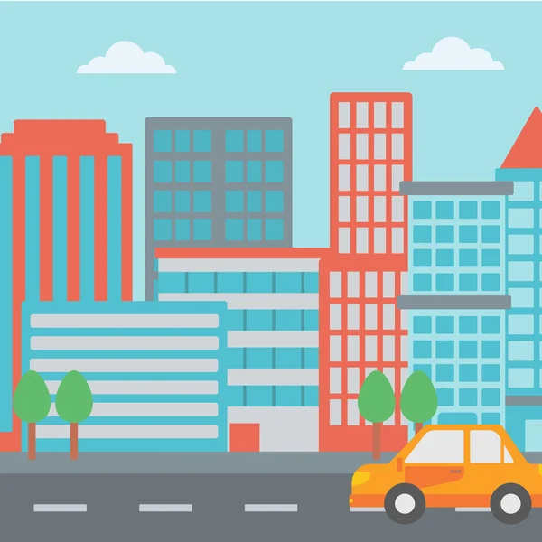 Fondo de la ciudad moderna . — Vector de stock