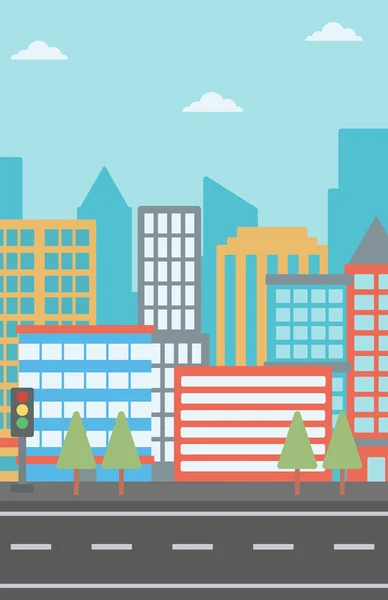 Fondo de la ciudad moderna . — Vector de stock