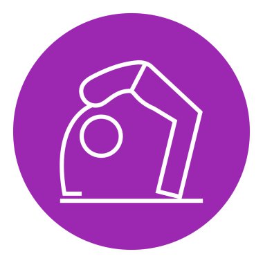 Adam pratik yoga satırı simgesi.