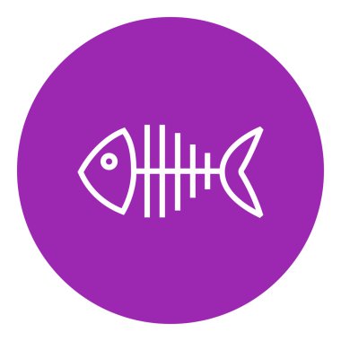 Balık iskelet satırı simgesi.